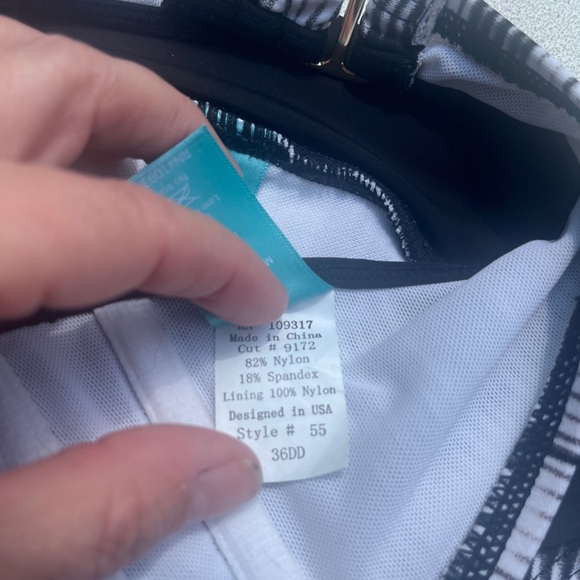 ๐ค๐ค Bandeau, cheeky black and white bikini ๐ค๐ค - Picture 4 of 4